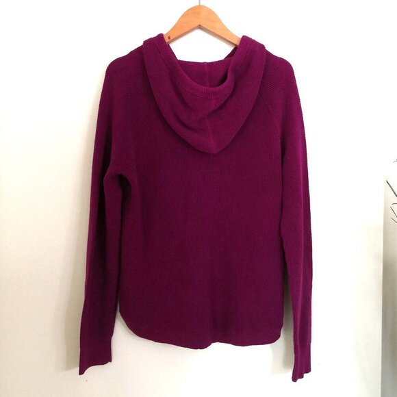 LRL 100% Cotton Pullover Hoodie Sweater Purple Rose Size L - Picture 4 of 6